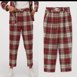 ❤️ Tartan/Plaid Cropped Pleated Pants ❤️